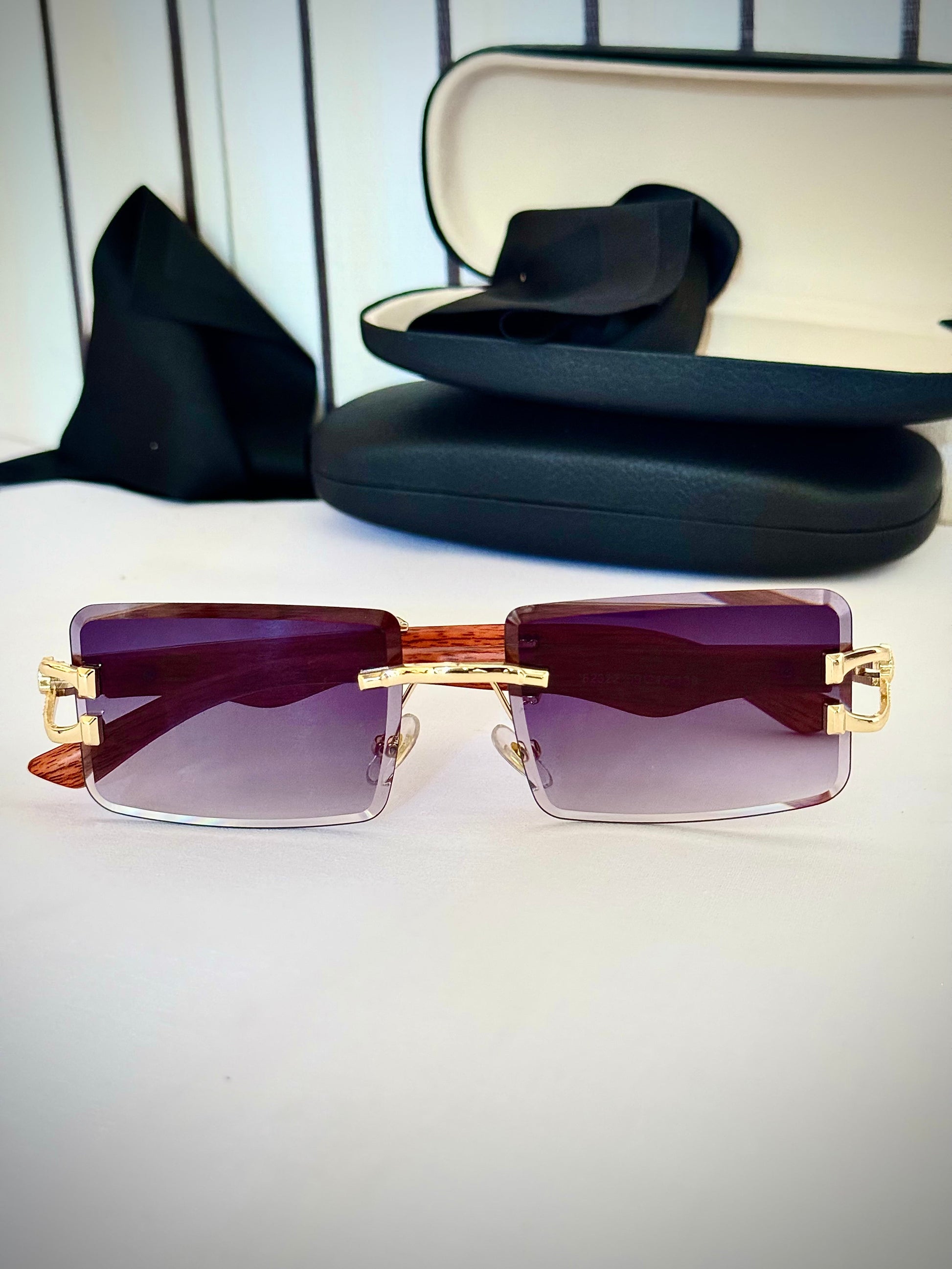 Black Moody Panther Woodline Shades- Sun Glasses