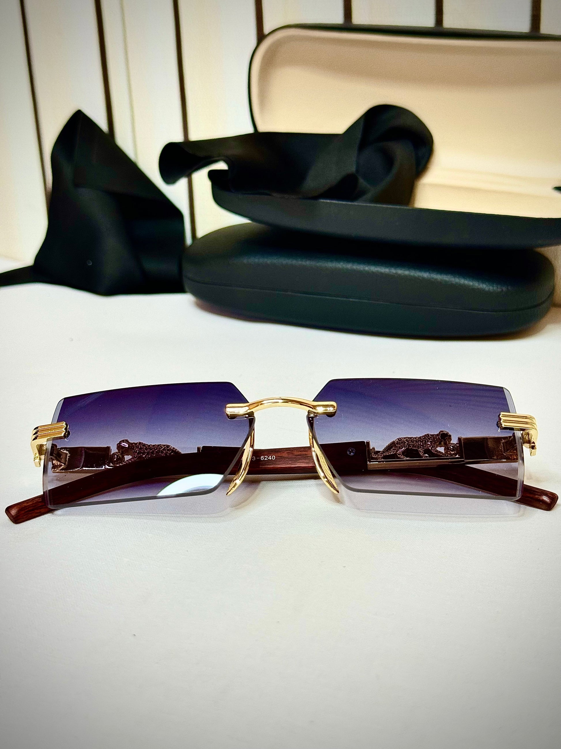 Purple Tint Faded Titan Shades, Woodline Sun Glasses
