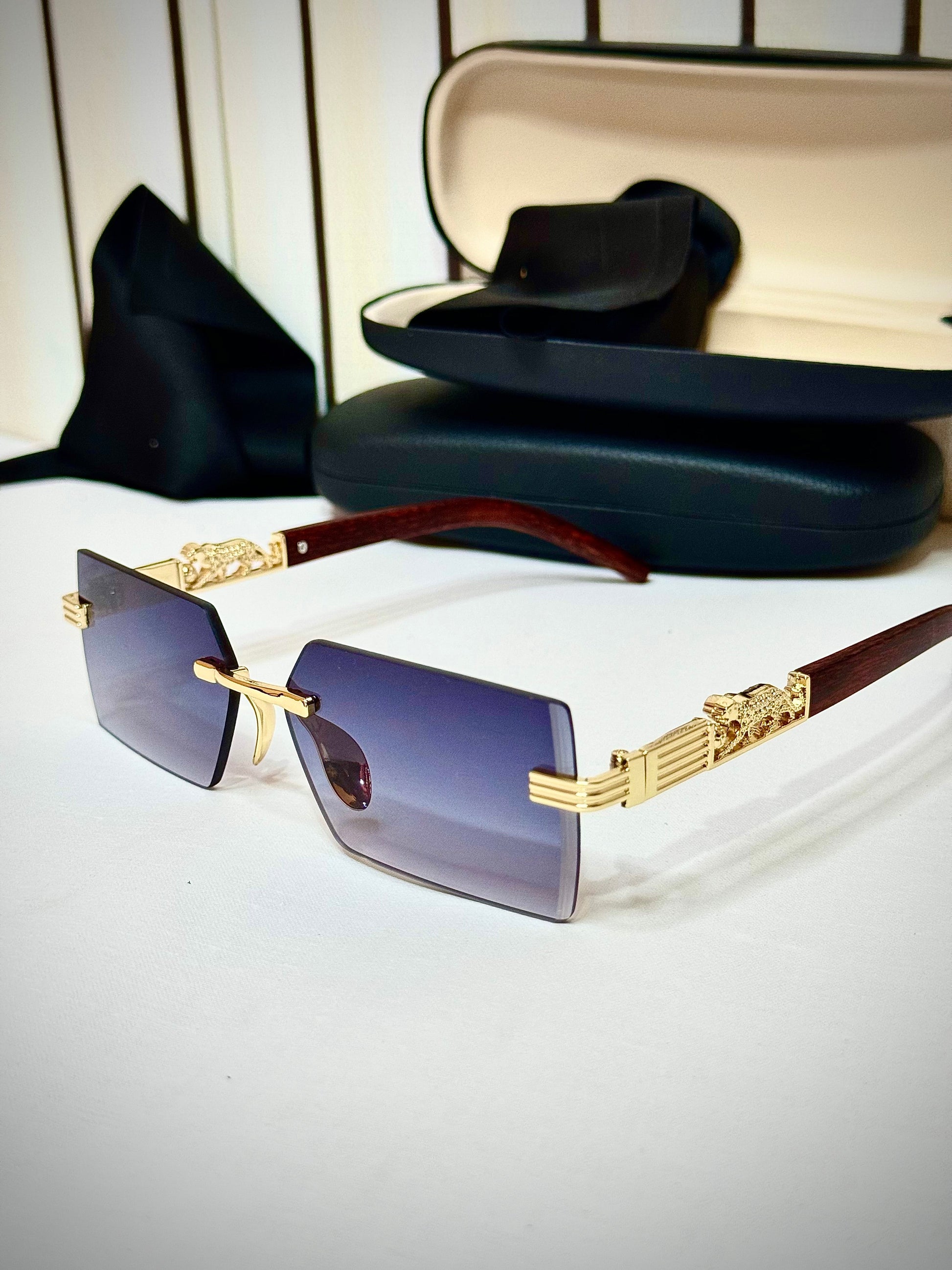 Purple Tint Faded Titan Shades, Woodline Sun Glasses