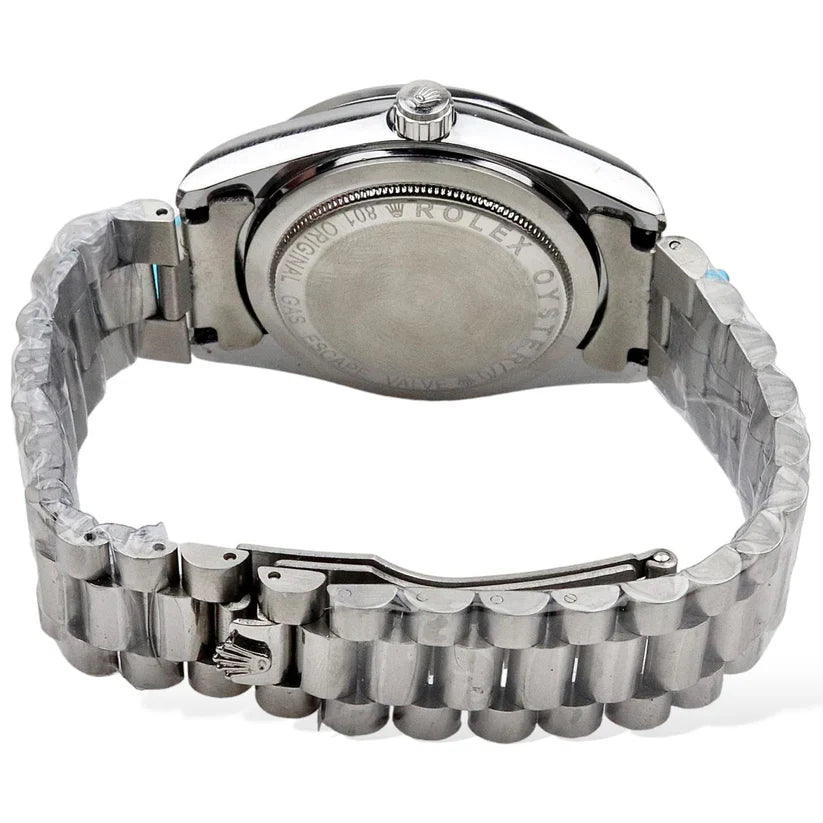 RLX OYESTER DATE – SILVER & BLUE PLAIN CASE