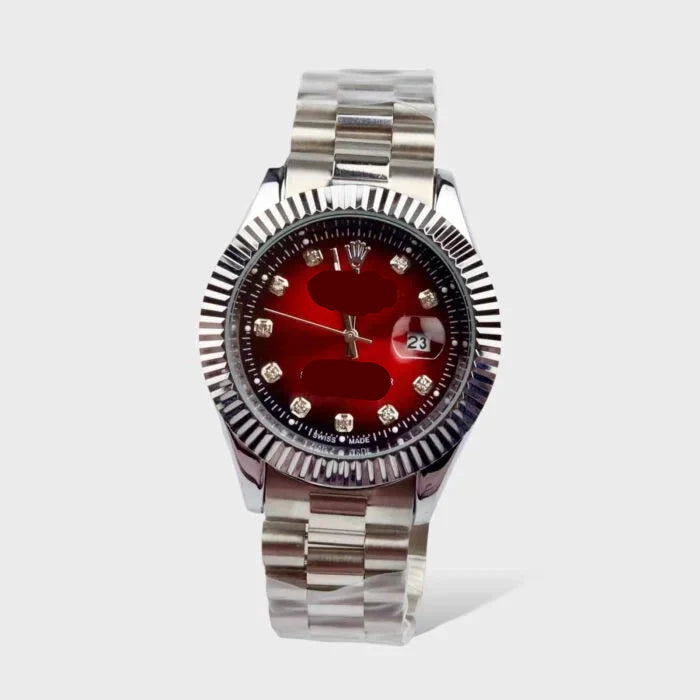 Red Dial RLX Day & Date – 40mm – Stainless Steel