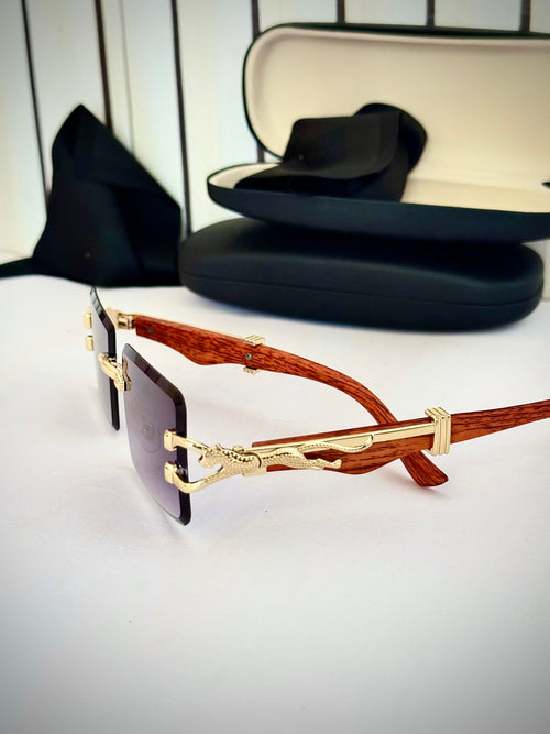 Black Moody Panther Woodline Shades- Sun Glasses