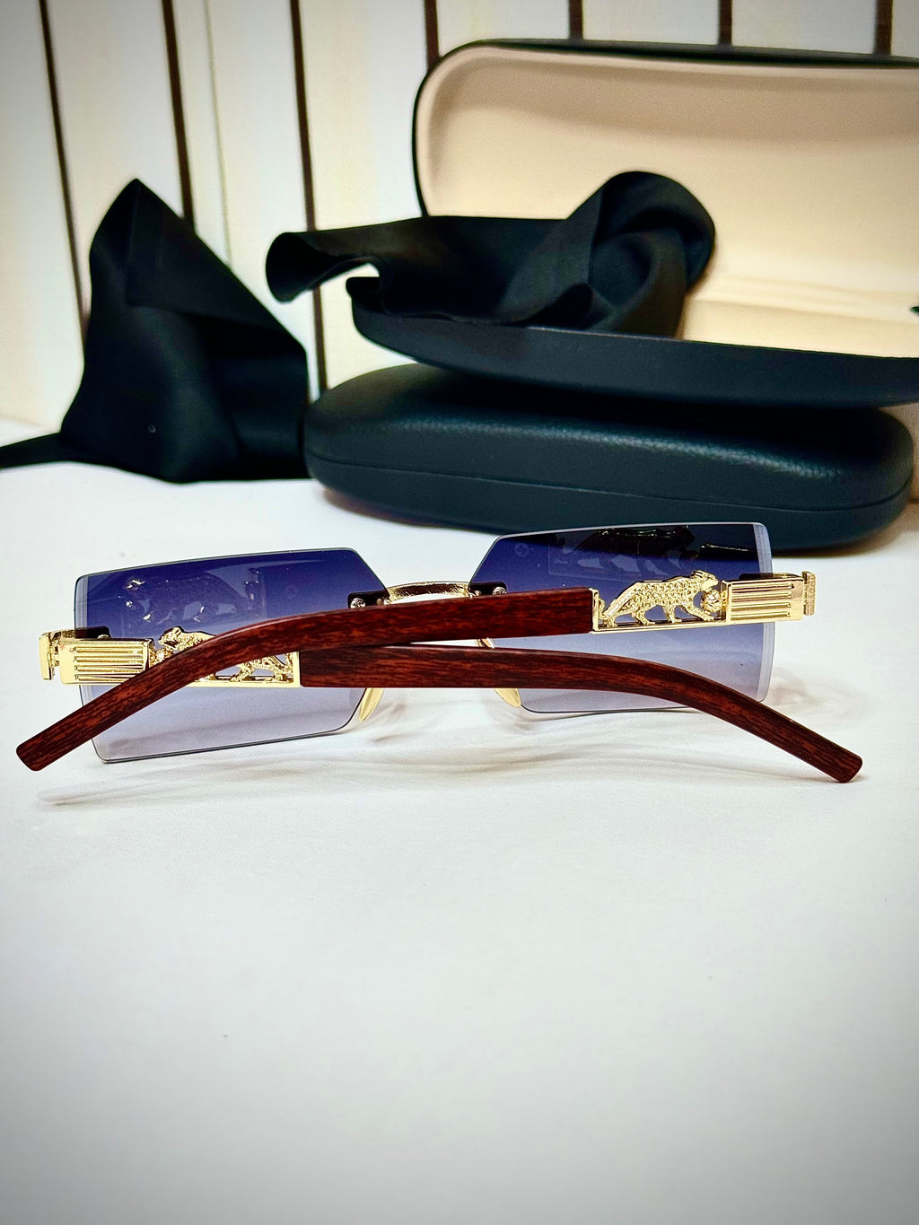 Purple Tint Faded Titan Shades, Woodline Sun Glasses