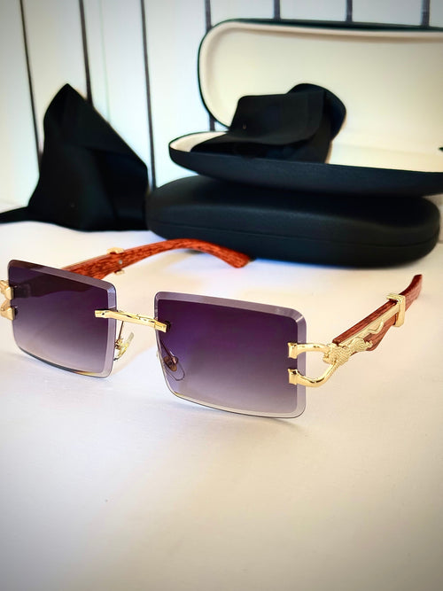 Black Moody Panther Woodline Shades- Sun Glasses